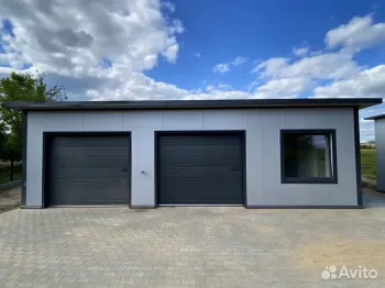 Гараж из сэндвич-панелей 80 м² под ключ